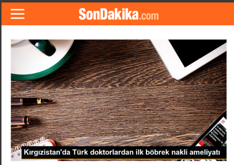 Kırgızistan'da Türk doktorlardan ilk böbrek nakli ameliyatı